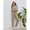 Ekouaer Womens Pajamas Set Long Sleeve Loungewear Soft Lounge Set Joggers with Pockets(Light Tan)