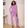 Ekouaer Womens Pajamas Set Long Sleeve Loungewear Soft Lounge Set Joggers with Pockets(Love)