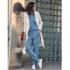 Ekouaer Womens Pajamas Set Long Sleeve Loungewear Soft Lounge Set Joggers with Pockets(Navy)