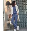 Ekouaer Womens Pajamas Set Long Sleeve Loungewear Soft Lounge Set Joggers with Pockets(Navy Blue)