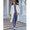 Ekouaer Womens Pajamas Set Long Sleeve Loungewear Soft Lounge Set Joggers with Pockets(Navy Blue)