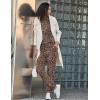 Ekouaer Womens Pajamas Set Long Sleeve Loungewear Soft Lounge Set Joggers with Pockets(Pattern1 Leopard)