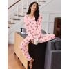 Ekouaer Womens Pajamas Set Long Sleeve Loungewear Soft Lounge Set Joggers with Pockets(Pink Doll)