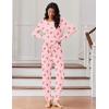 Ekouaer Womens Pajamas Set Long Sleeve Loungewear Soft Lounge Set Joggers with Pockets(Pink Doll)