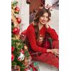 Ekouaer Womens Pajamas Set Long Sleeve Loungewear Soft Lounge Set Joggers with Pockets(Red Chirstmas Teddy)