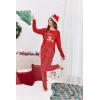 Ekouaer Womens Pajamas Set Long Sleeve Loungewear Soft Lounge Set Joggers with Pockets(Red Chirstmas Teddy)