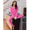 Ekouaer Womens Pajamas Set Long Sleeve Loungewear Soft Lounge Set Joggers with Pockets(Rose Leopard)