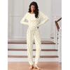 Ekouaer Womens Pajamas Set Long Sleeve Loungewear Soft Lounge Set Joggers with Pockets(Teddy)