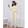 Ekouaer Womens Pajamas Set Long Sleeve Loungewear Soft Lounge Set Joggers with Pockets(Teddy)