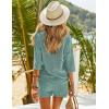 Ekouaer Pajamas Set for Women Half Sleeves Soft Waffle Knit 2 Piece Outfits Lounge Set with Pockets