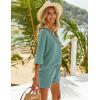 Ekouaer Pajamas Set for Women Half Sleeves Soft Waffle Knit 2 Piece Outfits Lounge Set with Pockets