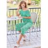 Ekouaer Pajamas for Women Set Short Sleeve Pj Sets Pullover Tops & Capri Pants 2 Piece Sleepwear Loungewear S-XXL(Flamingo)