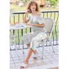 Ekouaer Pajamas for Women Set Short Sleeve Pj Sets Pullover Tops & Capri Pants 2 Piece Sleepwear Loungewear S-XXL(Light Grey-star)