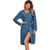 Ekouaer Rib Knit Pajamas Set for Women 3 Piece Lounge Sets Soft Cami and Shorts Pjs with Cardigan Loungewear S-XXL(Dark Blue-2)