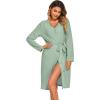 Ekouaer Rib Knit Pajamas Set for Women 3 Piece Lounge Sets Soft Cami and Shorts Pjs with Cardigan Loungewear S-XXL(Green-2)