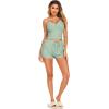 Ekouaer Rib Knit Pajamas Set for Women 3 Piece Lounge Sets Soft Cami and Shorts Pjs with Cardigan Loungewear S-XXL(Green-2)