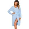 Ekouaer Rib Knit Pajamas Set for Women 3 Piece Lounge Sets Soft Cami and Shorts Pjs with Cardigan Loungewear S-XXL(Light Blue-2)