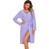 Ekouaer Rib Knit Pajamas Set for Women 3 Piece Lounge Sets Soft Cami and Shorts Pjs with Cardigan Loungewear S-XXL(Purple-2)