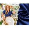Ekouaer Silk Pajamas Set for Women Button Down 2 Piece Stain Pjs Shorts Set Soft Sleepwear Short Sleeve Loungewear S-XXL(Navy Blue)