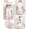 Ekouaer Silk Pajamas Set for Women Button Down 2 Piece Stain Pjs Shorts Set Soft Sleepwear Short Sleeve Loungewear S-XXL(White)