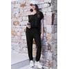 Ekouaer Viscose from Bamboo Women’s Pajama Sets Super Soft Short Sleeve Button Top and Pants Pj Sleepwear Sets S-XXL(Black)