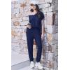 Ekouaer Viscose from Bamboo Women’s Pajama Sets Super Soft Short Sleeve Button Top and Pants Pj Sleepwear Sets S-XXL(Deep Blue)