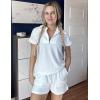 Ekouaer Women Two Piece Outfits Half Zip Shorts Set and Short Sleeve Tops Lounge Sets Shorts Summer Tracksuit Sweatsuit Set