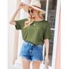 Ekouaer Women’s 2 Piece Pajama Sets Short Sleeve Lounge Sets Soft Round Neck Top and Shorts Sleepwear(Army Green)