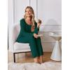 Ekouaer Womens Pajama Sets Fall Long Sleeve Pajamas for Women Trendy Pleated Pjs Sets Comfy 2 Piece Lounge Set with Pockets(Green)