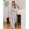 Ekouaer Womens Pajama Sets Fall Long Sleeve Pajamas for Women Trendy Pleated Pjs Sets Comfy 2 Piece Lounge Set with Pockets(Purple Flower)