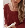 Ekouaer Womens Pajama Sets Fall Long Sleeve Pajamas for Women Trendy Pleated Pjs Sets Comfy 2 Piece Lounge Set with Pockets(Wine Red)
