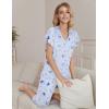 Ekouaer Womens Pajama Sets Ruffle Short Sleeve Sleepwear Top and Capri Pants Pjs Set Comfy 2 Piece Lounge Set S-XXL(Light Blue Stars)