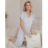 Ekouaer Womens Pajama Sets Ruffle Short Sleeve Sleepwear Top and Capri Pants Pjs Set Comfy 2 Piece Lounge Set S-XXL(Light Grey Stripe)