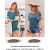 Ekouaer Womens Pajama Sets Short Sleeve Short Sets 2 Piece Sleepwear Soft Lounge Sets with Pocket,S-XXL(Blue Green)