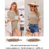 Ekouaer Womens Pajama Sets Short Sleeve Short Sets 2 Piece Sleepwear Soft Lounge Sets with Pocket,S-XXL(Khaki)
