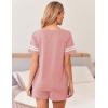 Ekouaer Womens Pajama Sets Short Sleeve Short Sets 2 Piece Sleepwear Soft Lounge Sets with Pocket,S-XXL(Lotus Pink)