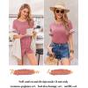 Ekouaer Womens Pajama Sets Short Sleeve Short Sets 2 Piece Sleepwear Soft Lounge Sets with Pocket,S-XXL(Old Rose)