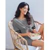 Ekouaer Womens Pajamas 2 Piece Lounge Set Casual Oversized Short Sleeve Tops Biker Shorts Set Comfy Pjs Outfits S-XXL(Grey)