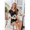 Ekouaer Women’s Pajamas Short Sleeve Summer Pj Set V Neck 2 Piece Loungewear Sleepwear S-XXL