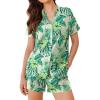 Ekouaer Women Pajamas Set Button Down Printed Pj Lounge Sets Soft Loose Loungewear Sleepwear