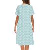 Ekouaer House Dress for Women with Pockets Button Down Duster Housecoat Short Sleeve Mumu Nightgown S-XXXL(Green Floral)