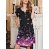 Ekouaer Women’s Nightgown Flare Short Sleeve Sleep Shirt Pleated Nightshirts Soft Pajama Dress with Pockets S-XXXL(Cherry Blossoms)