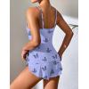 Ekouaer Women Pajamas Set Cami Shorts Set Soft V Neck Sleepwear Sleeveless Lingerie Pjs Set S-XXL(Blue Butterfly)