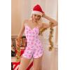 Ekouaer Women Pajamas Set Cami Shorts Set Soft V Neck Sleepwear Sleeveless Lingerie Pjs Set S-XXL(Bow Tie Pink)