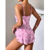 Ekouaer Women Pajamas Set Cami Shorts Set Soft V Neck Sleepwear Sleeveless Lingerie Pjs Set S-XXL(Bow Tie Pink)