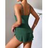 Ekouaer Women Pajamas Set Cami Shorts Set Soft V Neck Sleepwear Sleeveless Lingerie Pjs Set S-XXL(Bright-green)