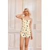 Ekouaer Women Pajamas Set Cami Shorts Set Soft V Neck Sleepwear Sleeveless Lingerie Pjs Set S-XXL(Butterfly Apricot)
