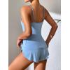Ekouaer Women Pajamas Set Cami Shorts Set Soft V Neck Sleepwear Sleeveless Lingerie Pjs Set S-XXL(Light Blue)