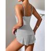 Ekouaer Women Pajamas Set Cami Shorts Set Soft V Neck Sleepwear Sleeveless Lingerie Pjs Set S-XXL(Light-grey)