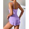 Ekouaer Women Pajamas Set Cami Shorts Set Soft V Neck Sleepwear Sleeveless Lingerie Pjs Set S-XXL(Lilac Purple)